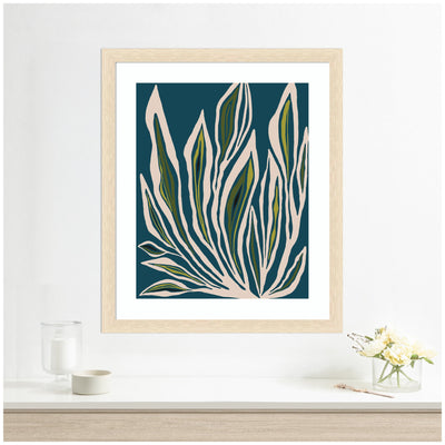 Framed Art Blue Flora 2 by Alicia Bock