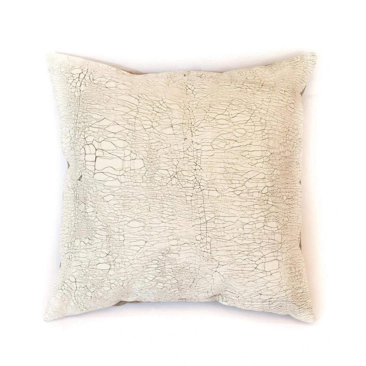 Allover Crackles Off-White Pillow Cover by Mbare Ltd - main product image for Resin Society