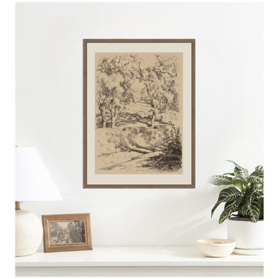 Near Brantome 1928 Roger Fry by Nostalgia Prints Framed Canvas Wall Art Print