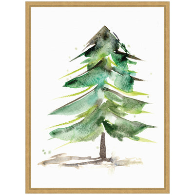 Sylvie Winter Spruce Framed Canvas by Xizhou Xie