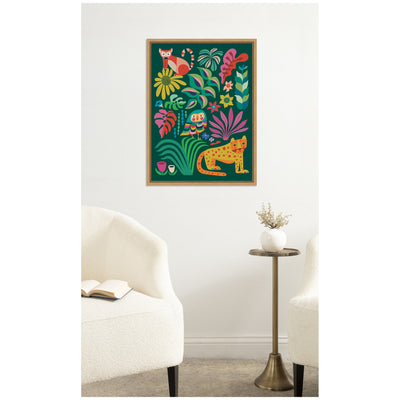 Jungle Animals by Rachel Lee Framed Canvas Wall Art Print