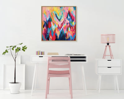 Sylvie EV Brushstroke 100 Framed Canvas by kateandlaurel - product image 15 for Resin Society