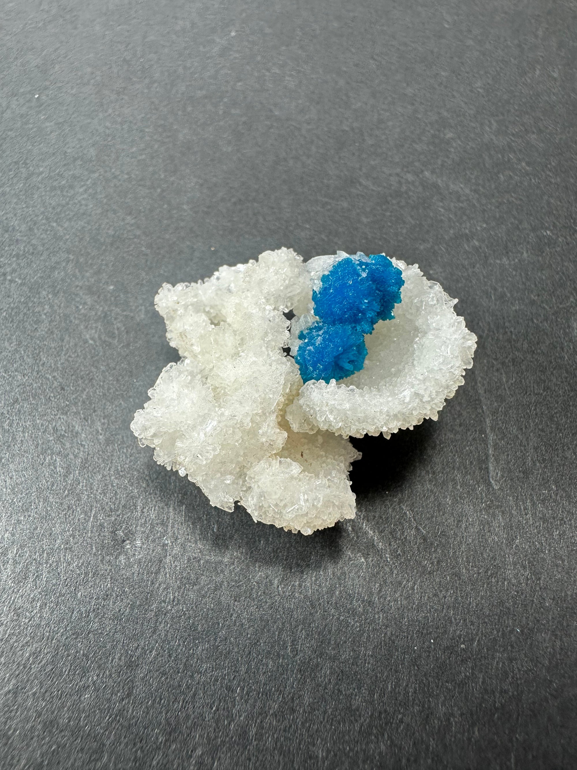 Cavansite Ball 'Floaters' on Stilbite MD by Rare Earth Gallery