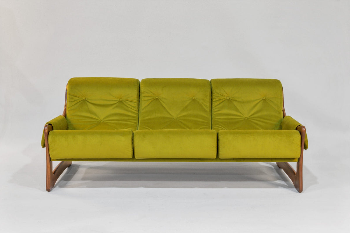 Sofa – Chronicle Cypress with Choice Hardwood Arms (Walnut Stain) by Enrico Bartolini - product image 2 for Resin Society
