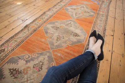 3.5x11 Vintage Distressed Oushak Rug Runner by Old New House® - product image 2 for Resin Society