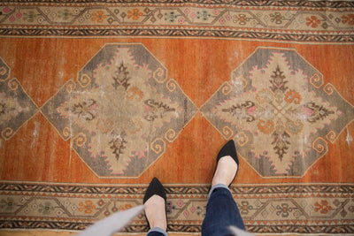 3.5x11 Vintage Distressed Oushak Rug Runner by Old New House® - product image 5 for Resin Society