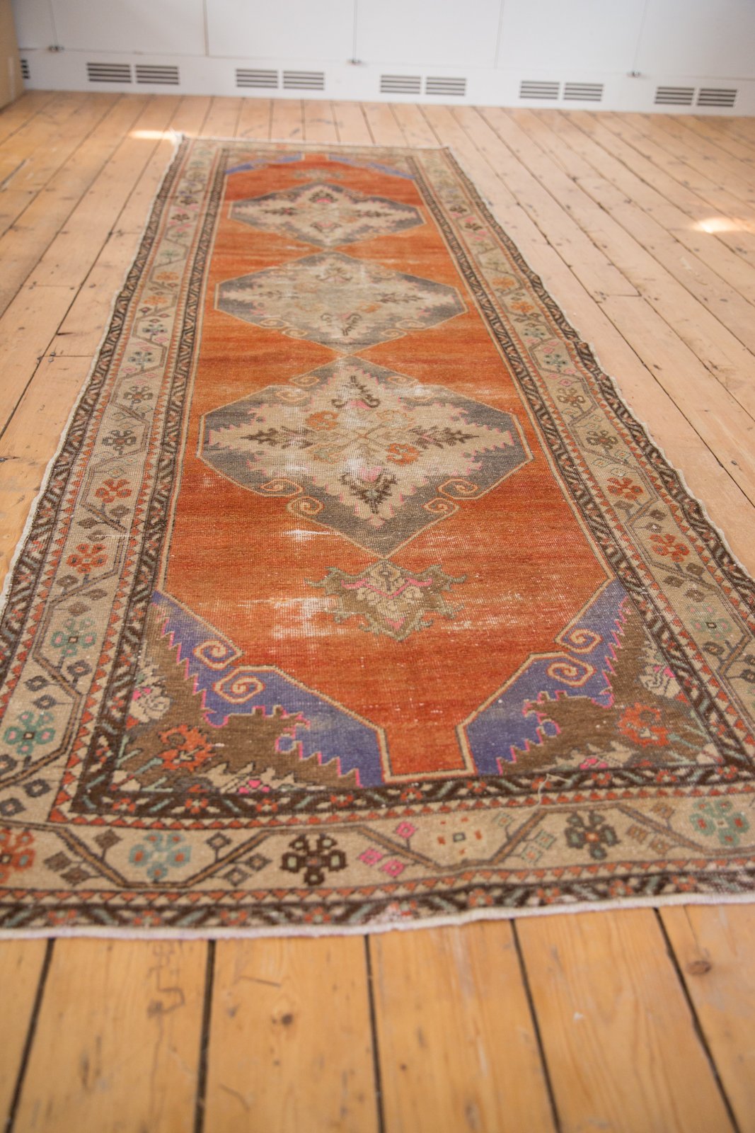 3.5x11 Vintage Distressed Oushak Rug Runner by Old New House® - product image 6 for Resin Society
