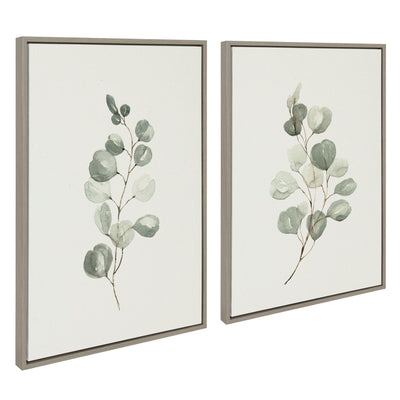 Sylvie Eucalyptus Framed Canvas Set by Maja Mitrovic