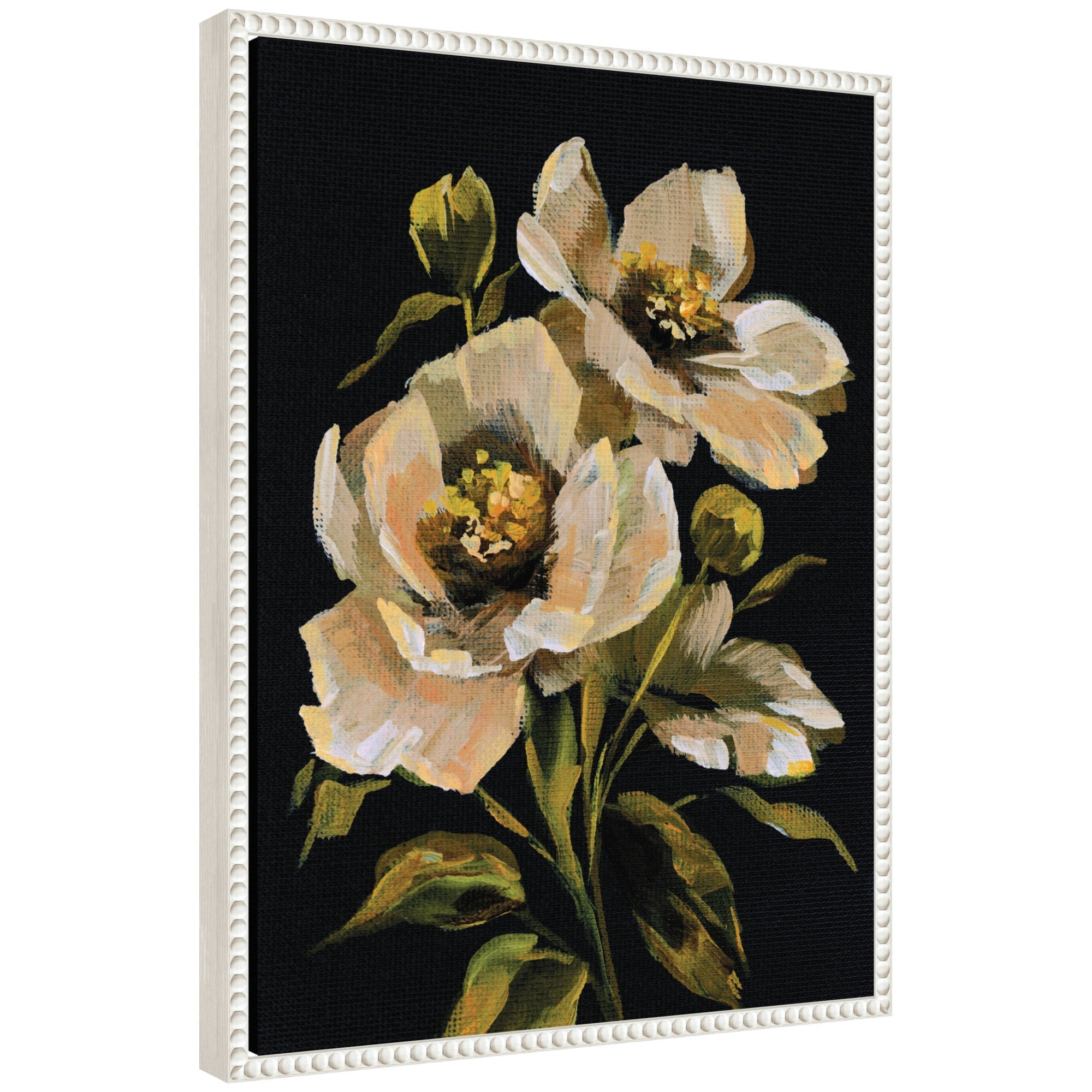 Sylvie Moody Floral 8 Framed Canvas by Annie Quigley