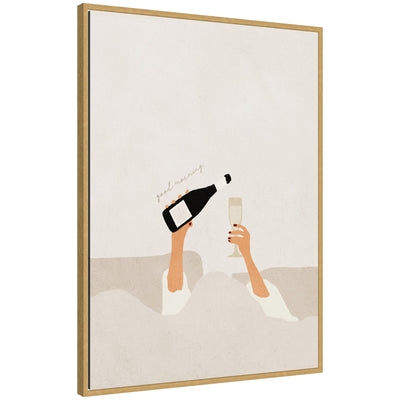 Sylvie Good Morning Art Print Framed Canvas showing a beverage-themed artwork in a modern frame.