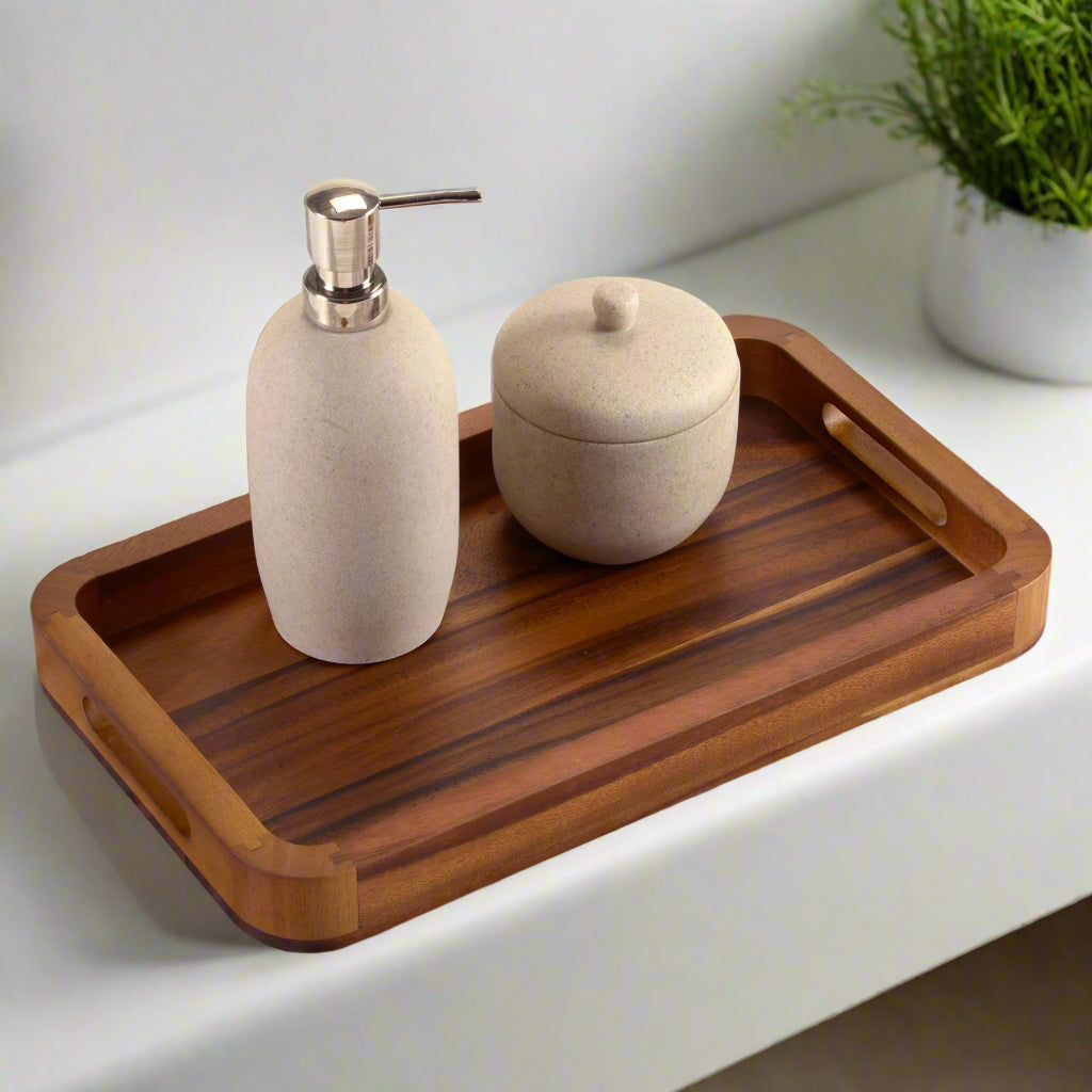 Rectangular Serving Tray - Solid Bottom by Kalmar Home - main product image for Resin Society