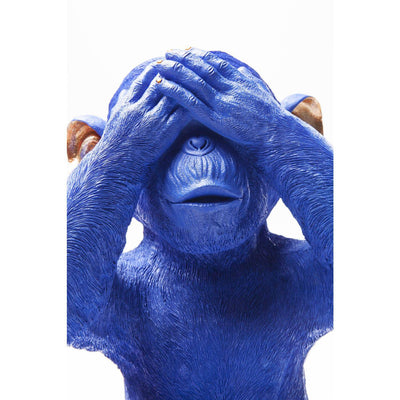 Money Box Monkey Mizaru Blue