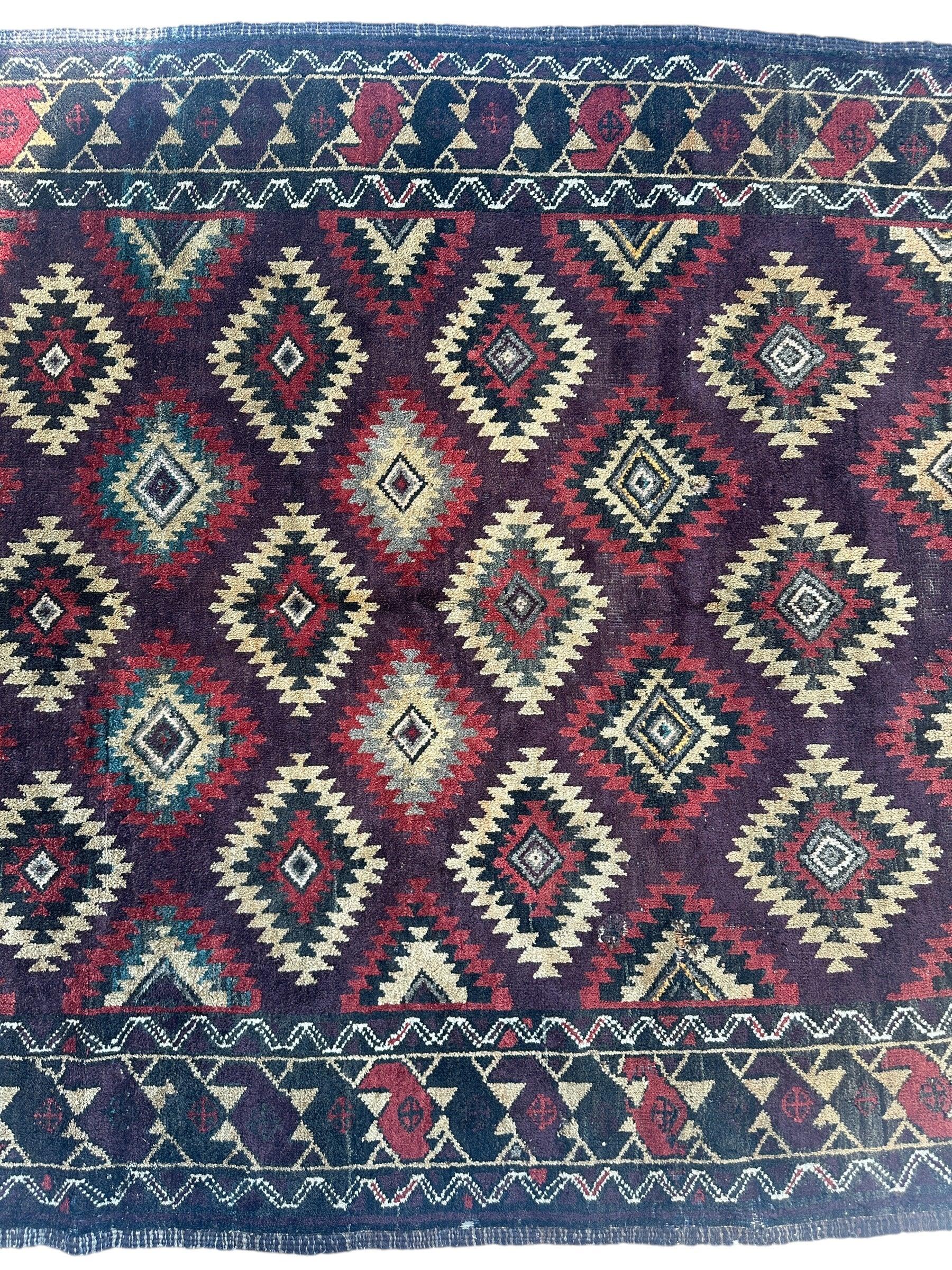 Antique 1900’s Tribal Baluch Wool Rug 4’5” x 8’6” by Rugistan - product image 5 for Resin Society