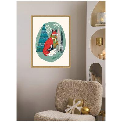 Sylvie Framed Canvas Winter Fellows Fox by Hannah Beisang