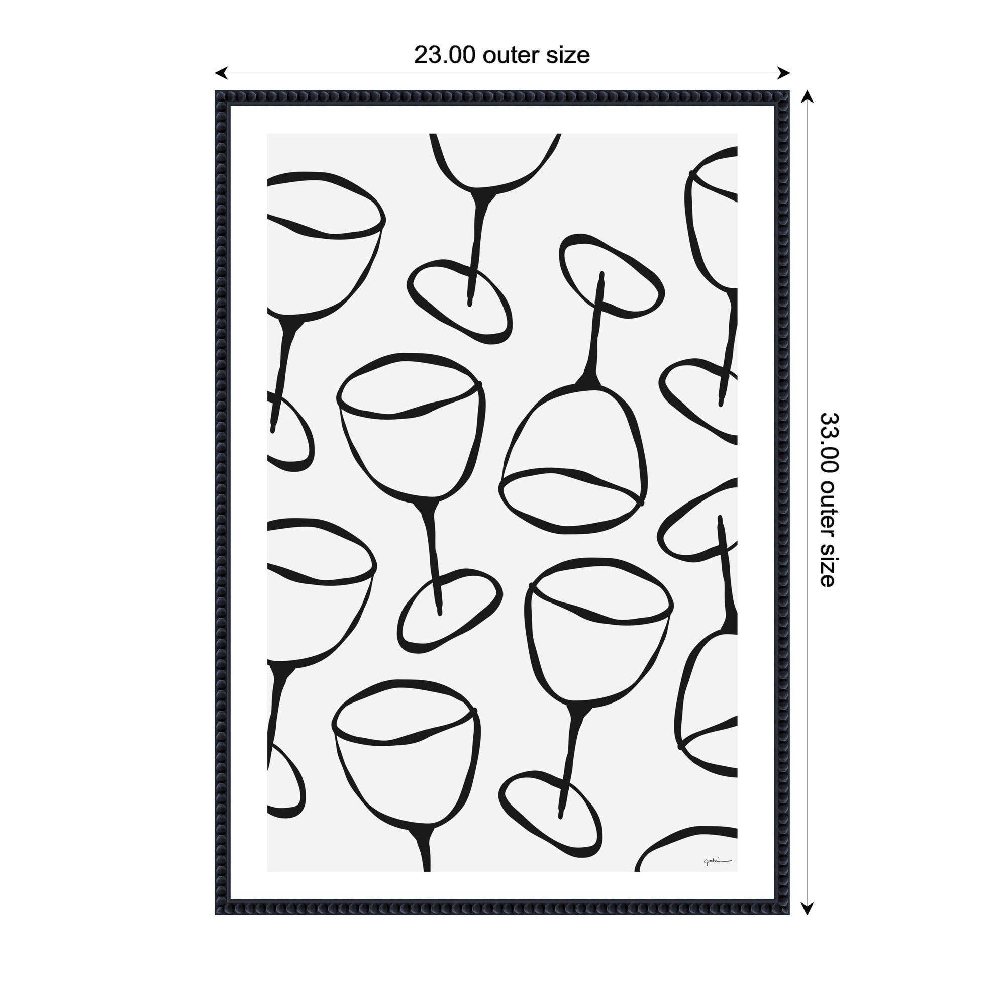 Wine Everywhere by Gabrielly Guedes Framed Canvas Wall Art Print