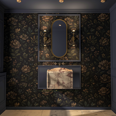 Modern Calacatta Viola Floating Marble Basin – Fluted Designer Vanity by MEG Custom Marble By Ziynet A. LLC - main product image for Resin Society