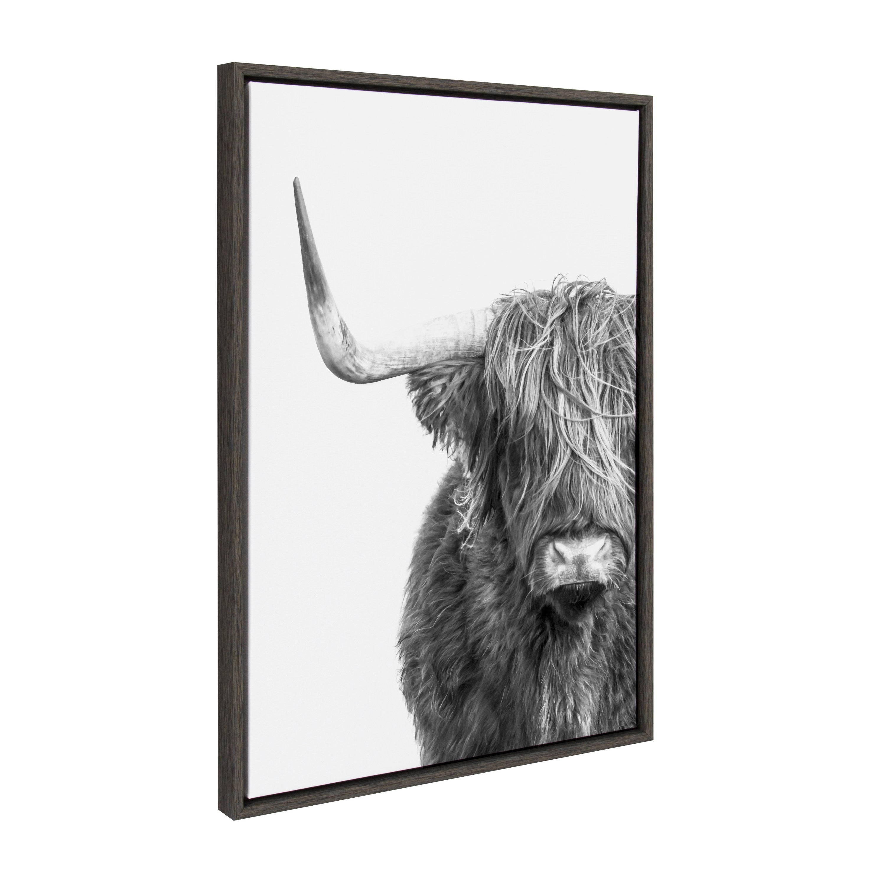 Sylvie Highland Cow Framed Canvas by kateandlaurel - product image 12 for Resin Society