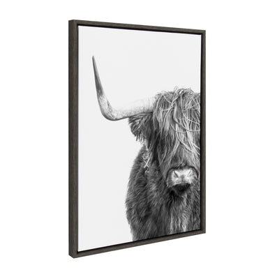 Sylvie Highland Cow Framed Canvas by kateandlaurel - product image 12 for Resin Society