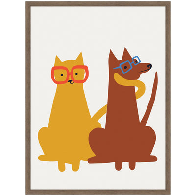 Sylvie Farm Cat Dog Framed Canvas by Hannah Beisang