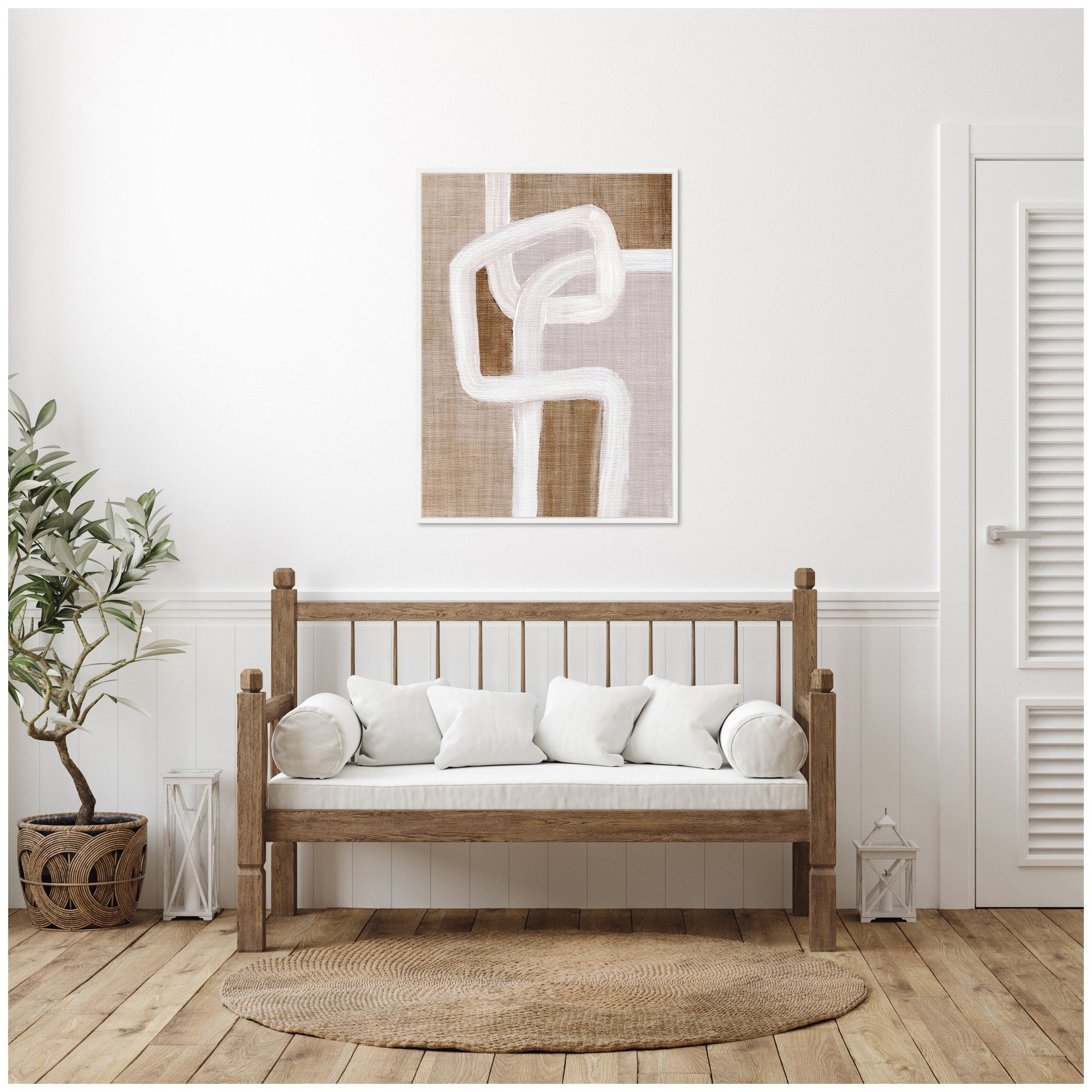 Sylvie Rhythmic Lines l Framed Canvas by Nikita Jariwala