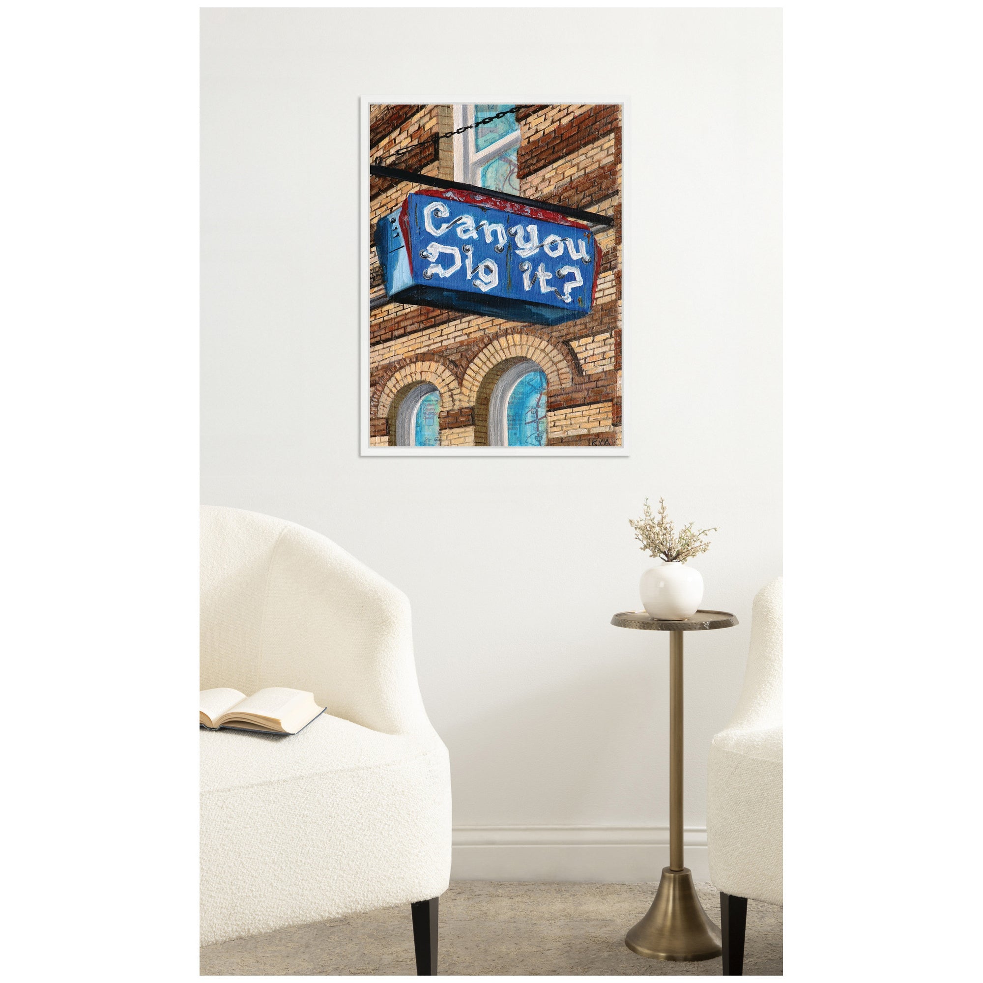 Can You Dig It by Krista V.
Allenstein Framed Canvas Wall Art Print