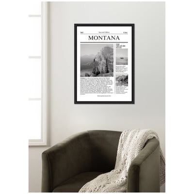 Montana Article by Megan Ryan Framed Canvas Wall Art Print