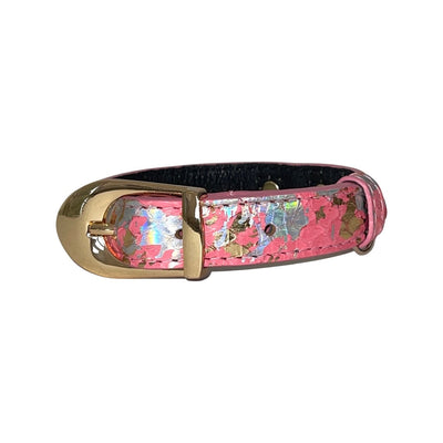 XS/S 7”-14” Bubblegum Pink/Gold/Silver Art Deco Custom Snake
