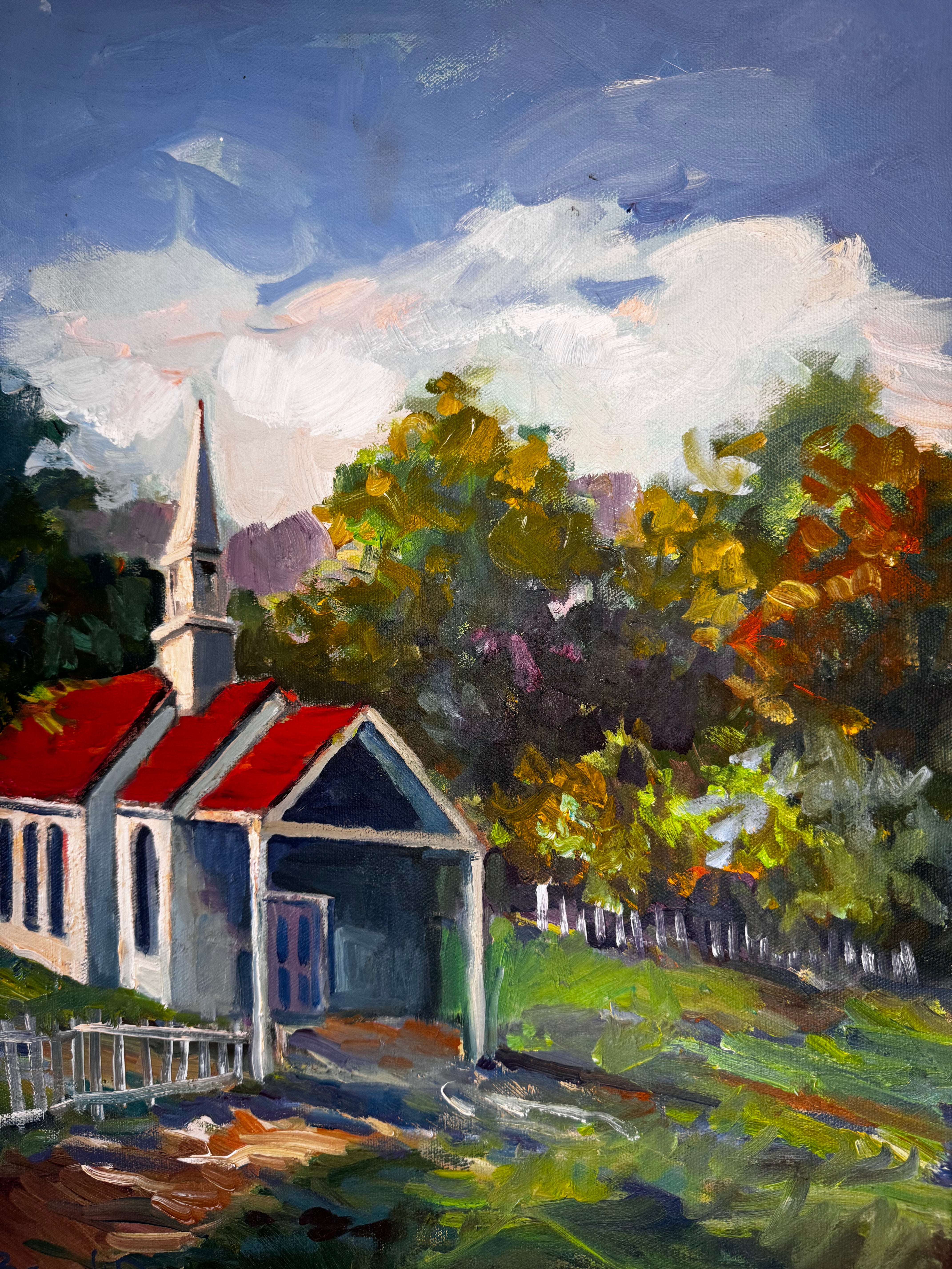 Sixty One painting by John Beard, 16x20 gallery wrap canvas showing coastal landscape