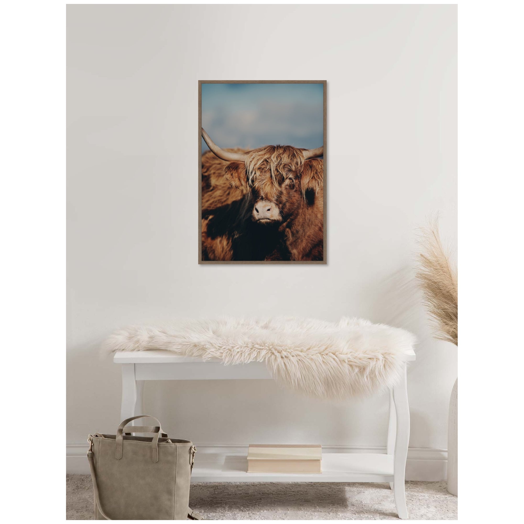 Highland Cow No.
5 by Laura Evans Framed Canvas Wall Art Print
