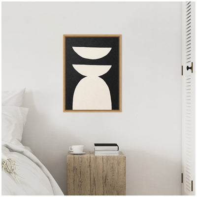 Sylvie White Geometric Abstract Framed Canvas by July Art Prints