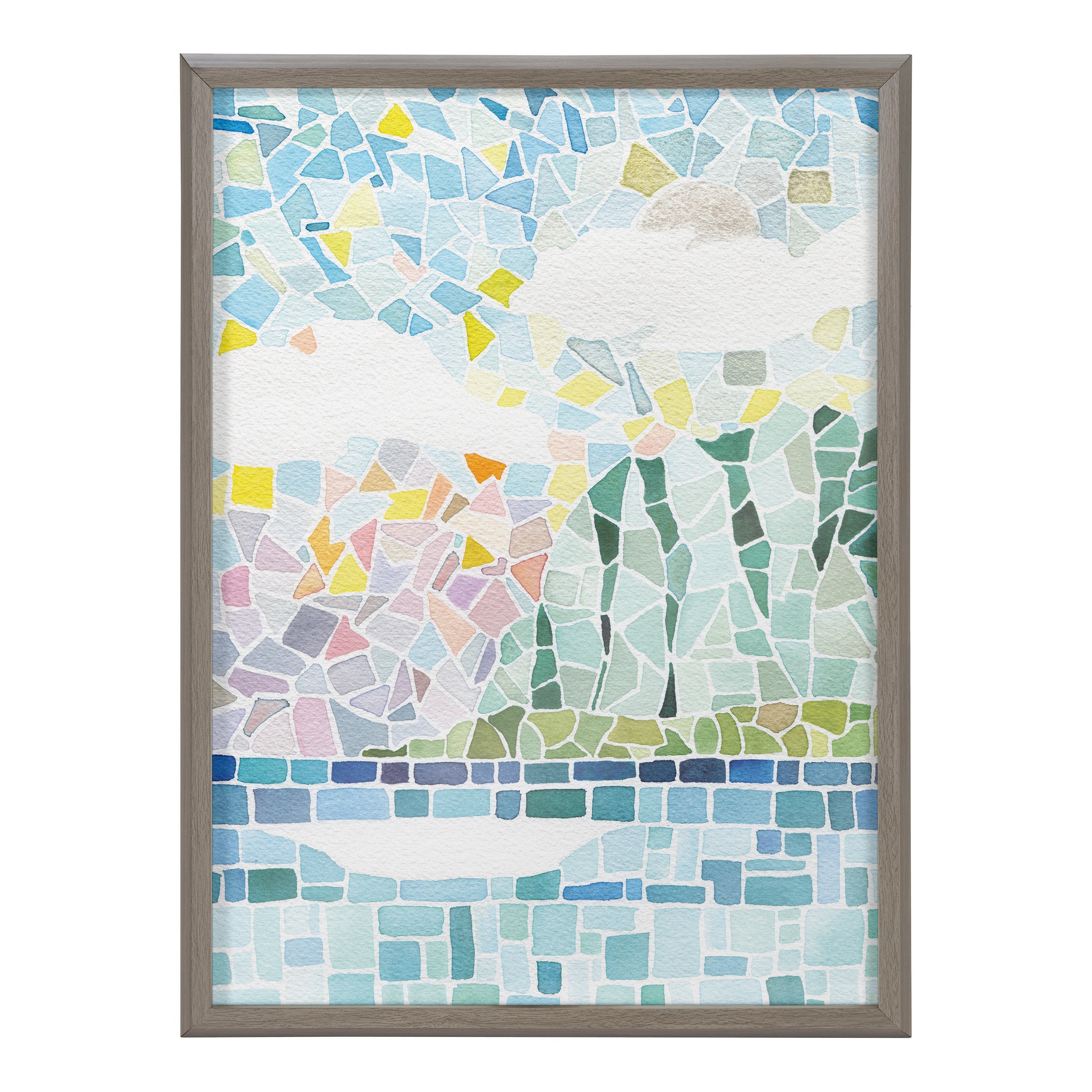 Blake One Fine Morning Framed Printed Glass by kateandlaurel - product image 17 for Resin Society