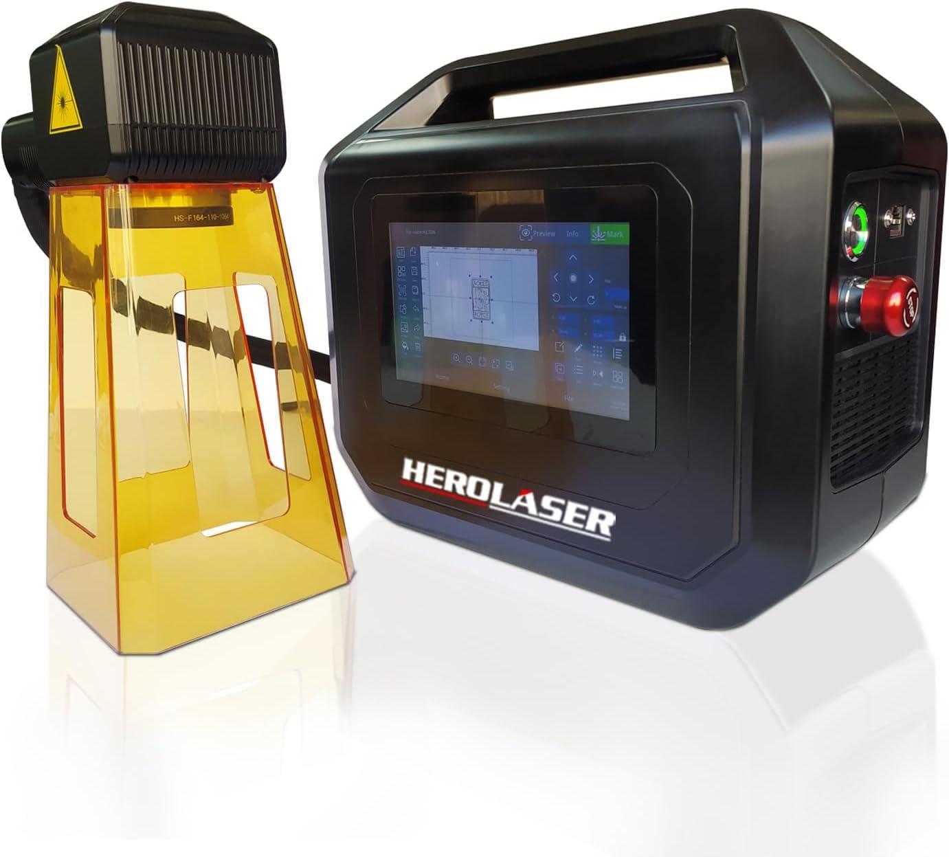 Portable Laser Marking & Engraving Machine with ergonomic handle and 7-inch display