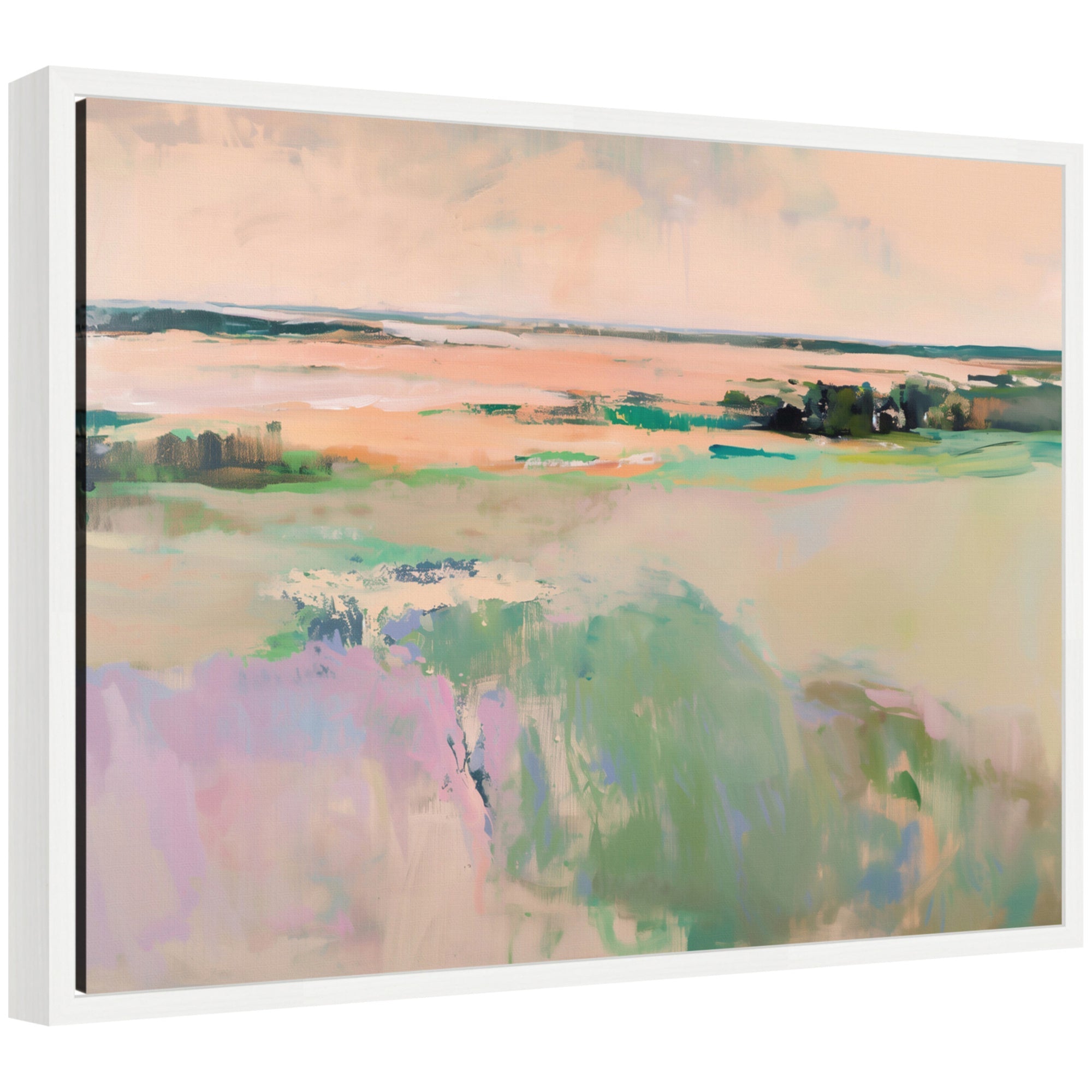 Sylvie Pastel Horizon III Framed Canvas by Amy Lighthall