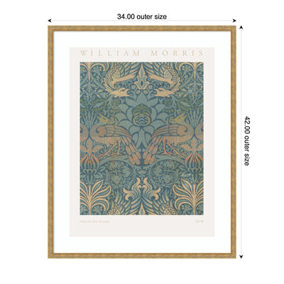 Framed Art Poster William Morris Peacock and Dragon 1878 by The Art Institute of Chicago