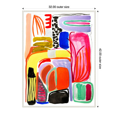 Sylvie Abstract 08 Framed Canvas by Emma Daisy