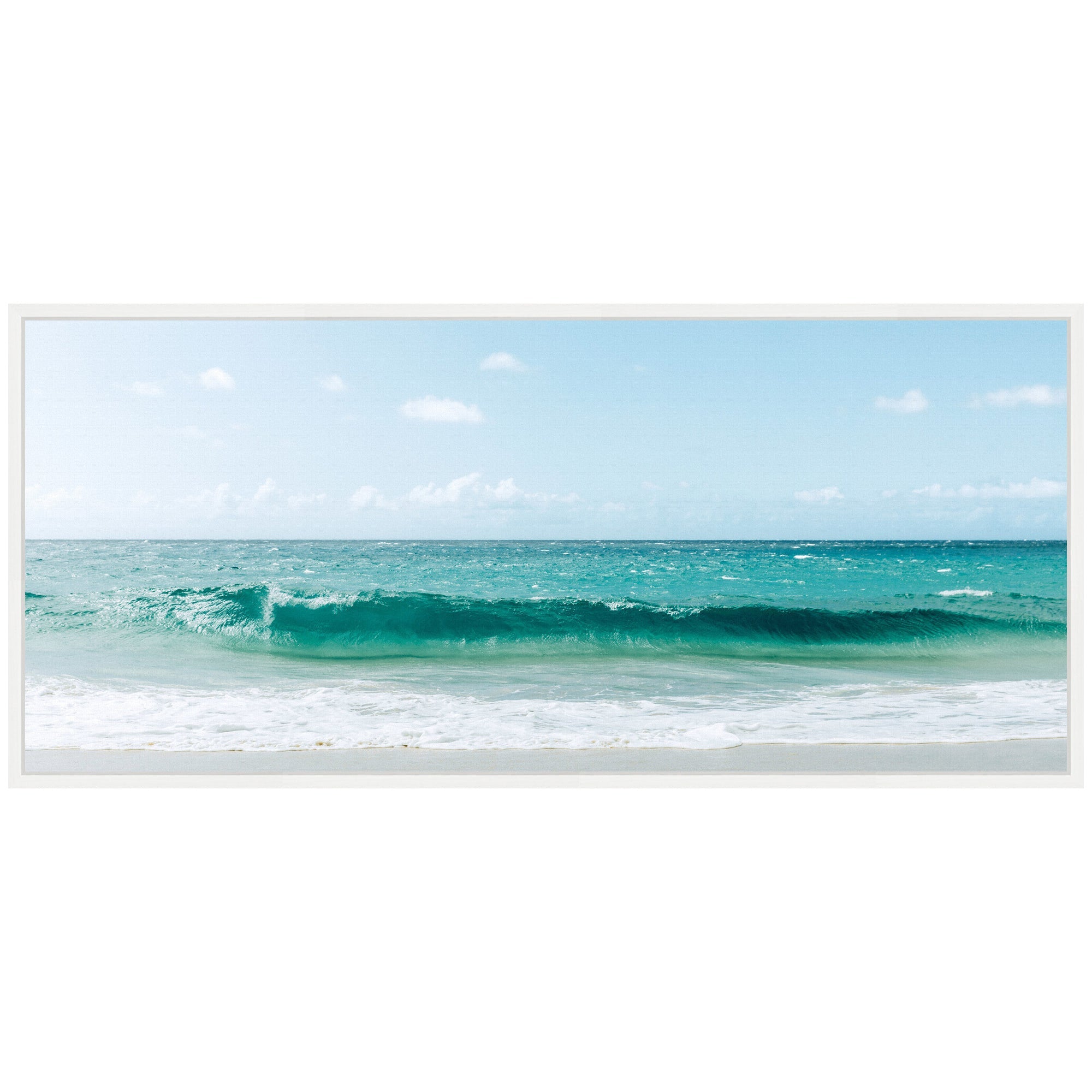 Sylvie Beach Ocean Day over Blue Clear Waters Framed Canvas by Alicia Abla
