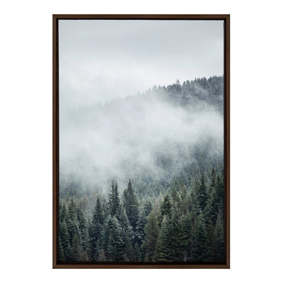 Sylvie Evergreens In Fog Framed Canvas by Emiko and Mark Franzen of F2Images