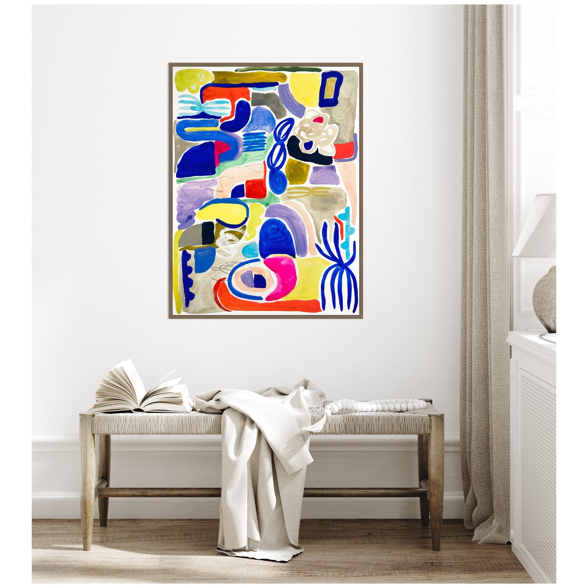 Sylvie Abstract 05 Framed Canvas by Emma Daisy