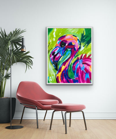 Pink Flamingo - Art Prints detail image - Resin Society