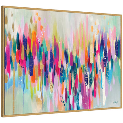 Sylvie Brushstroke 154 Horizontal abstract framed canvas art by Ettavee