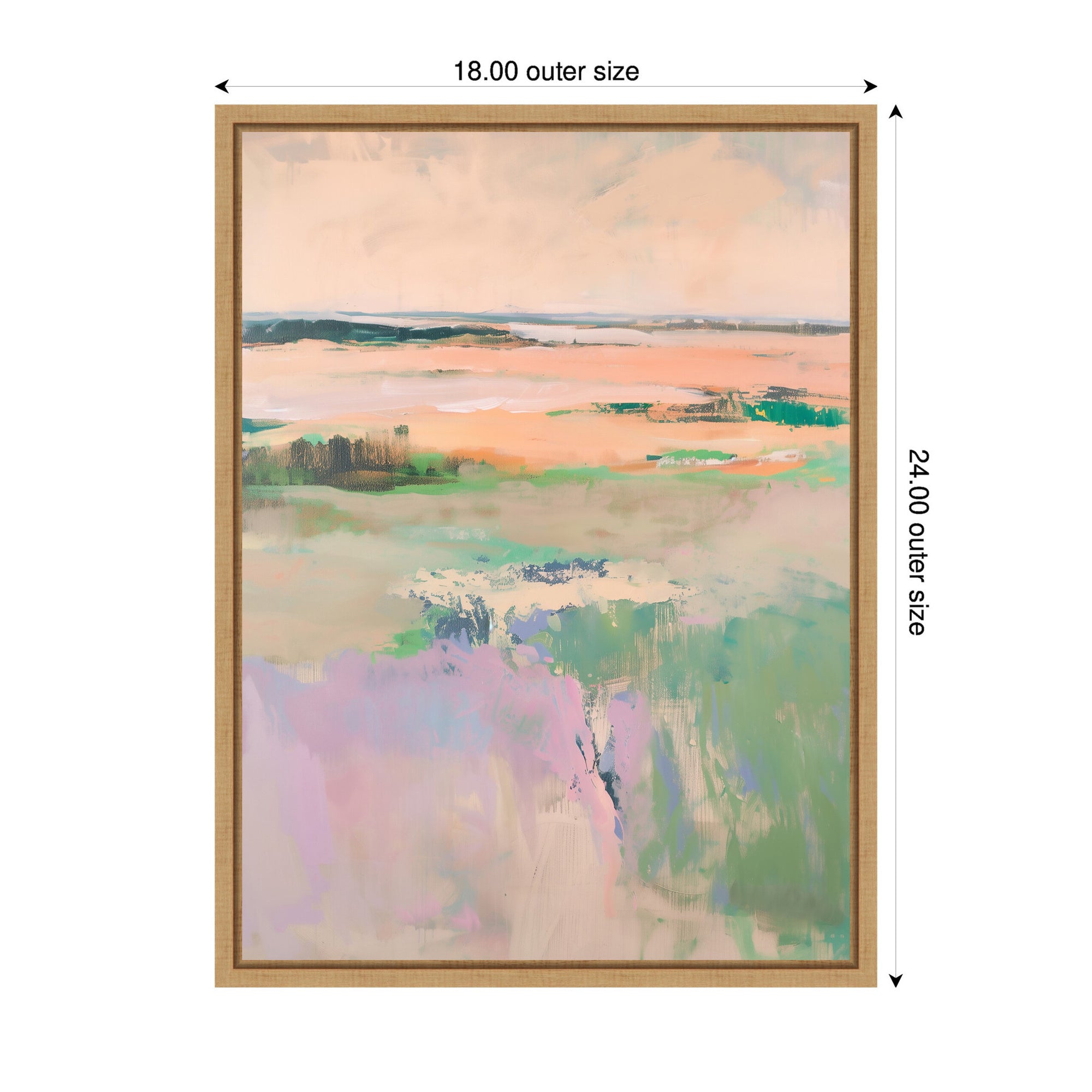 Sylvie Pastel Horizon II Framed Canvas