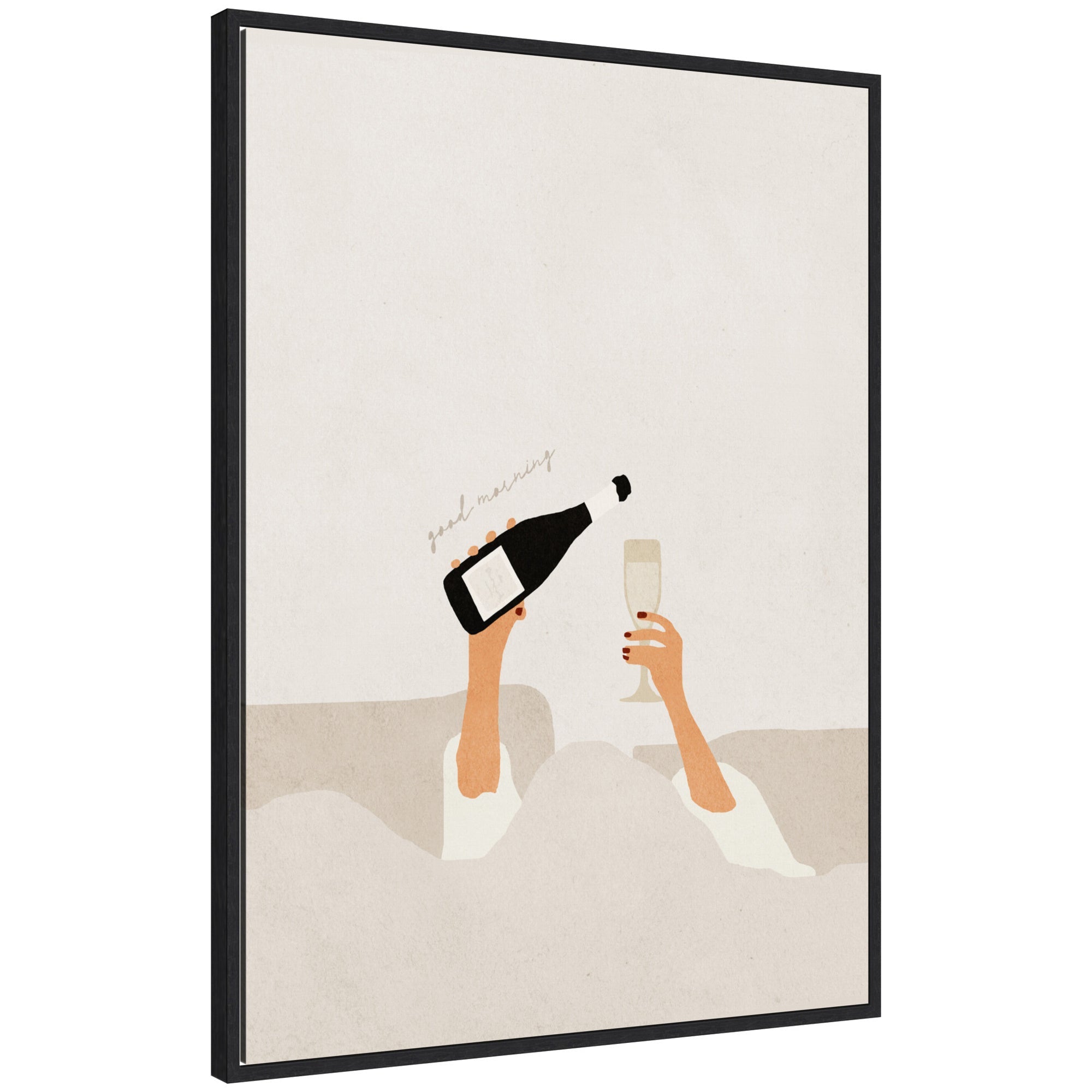 Sylvie Good Morning Art Print Framed Canvas by July Art Prints