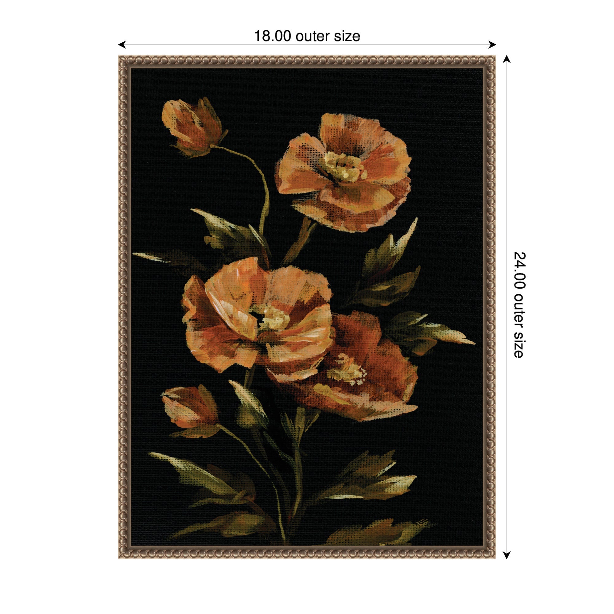 Sylvie Moody Floral 6 Framed Canvas by Annie Quigley