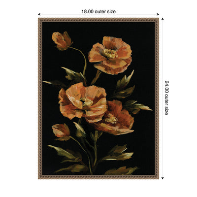 Sylvie Moody Floral 6 Framed Canvas by Annie Quigley