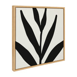 Sylvie Modern Botanical Neutral Abstract 1 Framed Canvas