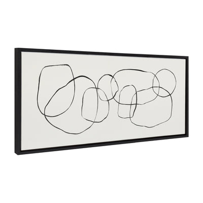 Sylvie Dancing Circles Framed Canvas