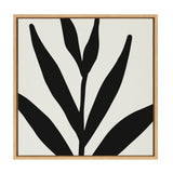 Sylvie Modern Botanical Neutral Abstract 1 Framed Canvas