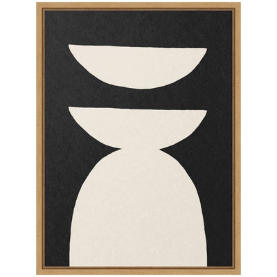 Sylvie White Geometric Abstract Framed Canvas by July Art Prints