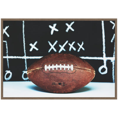 Sylvie Playbook Football Framed Canvas by Alicia Abla