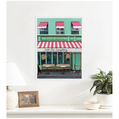 Sit A Spell by Krista V.
Allenstein Framed Canvas Wall Art Print